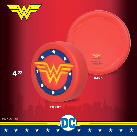 DC Comics for Pets Wonder Woman Star Logo Vinyl Dog Toy - Picture 4 of 5
